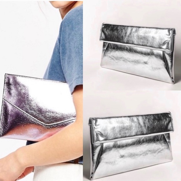 Adorne Metallic Clutch Boutique Purse. - Picture 5 of 5